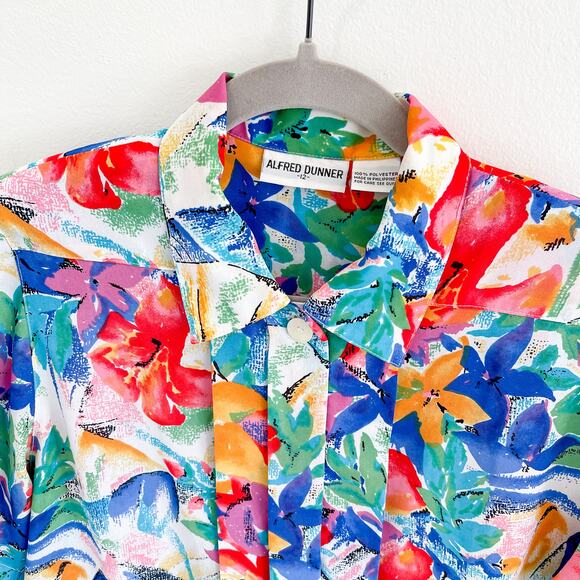 Vintage Women's Alfred Dunner Size 12 Button Up Top - Picture 2 of 3